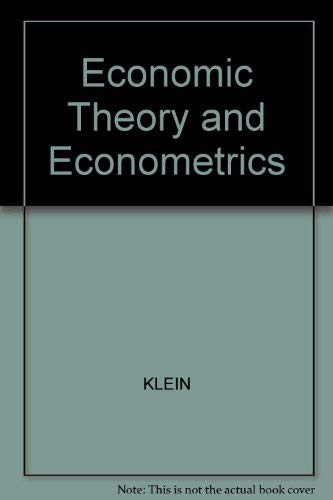 Beispielbild fr Economic Theory and Econometrics zum Verkauf von PsychoBabel & Skoob Books