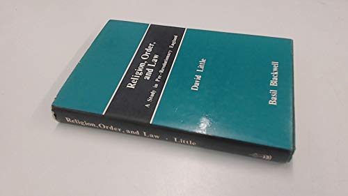 Beispielbild fr Religion, order, and law;: A study in pre-Revolutionary England zum Verkauf von Powell's Bookstores Chicago, ABAA