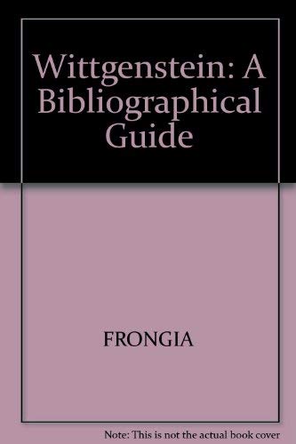 Imagen de archivo de Wittgenstein: A Bibliographical Guide a la venta por HPB-Red