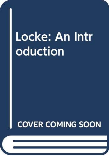 Imagen de archivo de John Locke : An Introduction a la venta por Better World Books