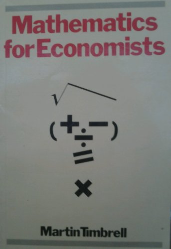 9780631140870: Mathematics for Economists