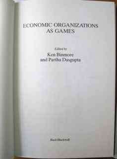 Imagen de archivo de Economic Organizations as Games a la venta por G. & J. CHESTERS