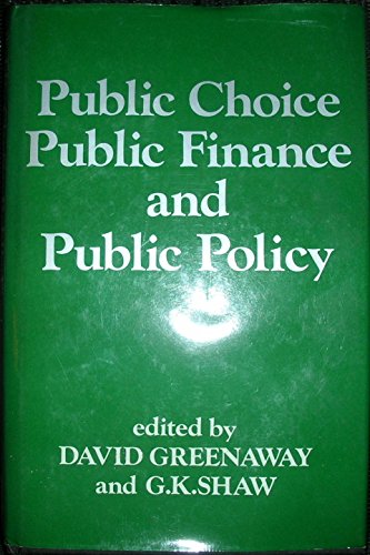 9780631143130: Public Choice, Public Finance and Public Policy