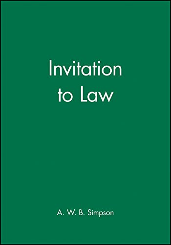 Beispielbild fr Invitation to Law zum Verkauf von Blackwell's