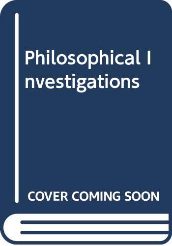 9780631147602: Philosophical Investigations