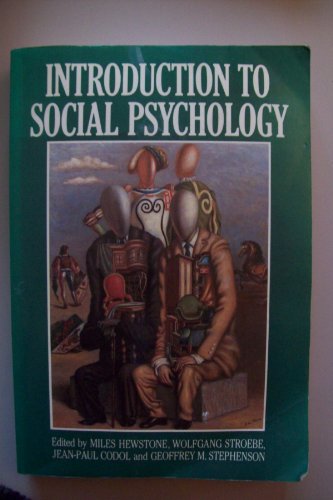 Stock image for Introduction to Social Psychology: a European Perspective for sale by Hamelyn