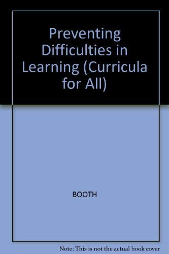 9780631151661: Preventing Difficulties in Learning (Curricula for All)