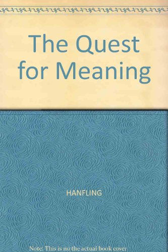 9780631153320: The Quest for Meaning