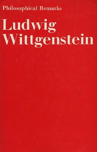 Imagen de archivo de Philosophical Remarks Ludwig Wittgenstein a la venta por Literary Cat Books
