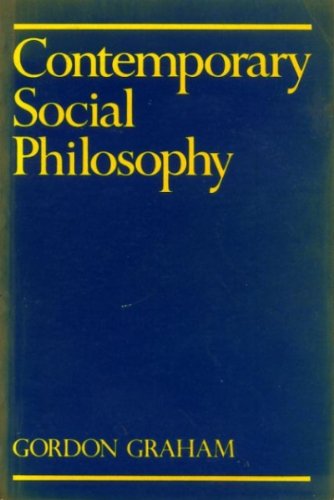 Beispielbild fr Contemporary Social Philosophy zum Verkauf von Better World Books