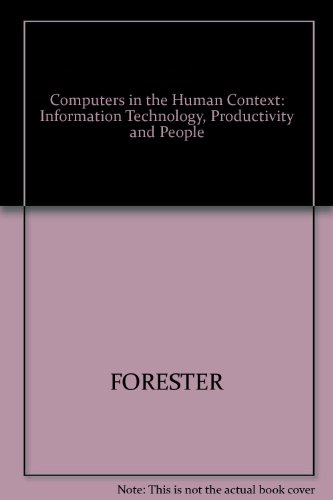 9780631166979: Computers in the Human Context: Information Technology, Productivity and People