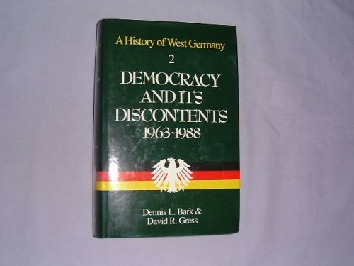 9780631167884: Democracy and Its Discontents, 1963-88 (v. 2) (A History of West Germany)