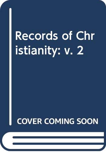 9780631171706: Records of Christianity, VOL II