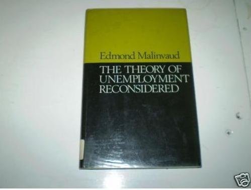 9780631173502: Theory of Unemployment Reconsidered: Lectures