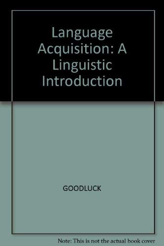 9780631173854: Language Acquisition: A Linguistic Introduction