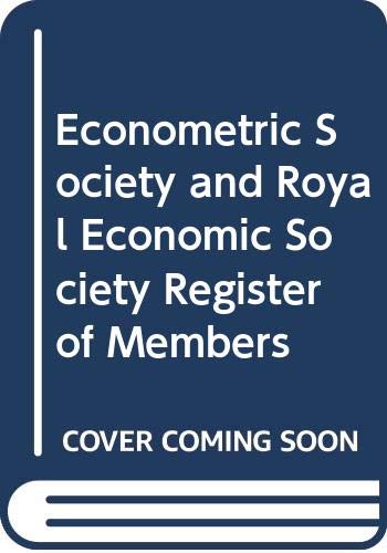 Beispielbild fr Royal Economic Society / Econometric Society Joint Register of Members zum Verkauf von PsychoBabel & Skoob Books