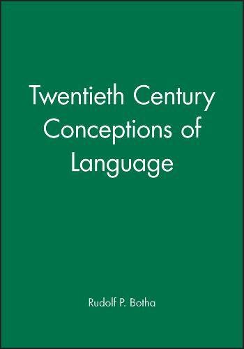 Beispielbild fr Twentieth Century Conceptions of Language zum Verkauf von Blackwell's