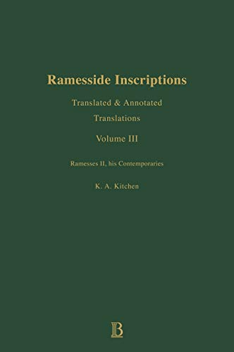 Beispielbild fr Ramesside Inscriptions Translated and Annotated: Translations. Volume III. zum Verkauf von SKULIMA Wiss. Versandbuchhandlung