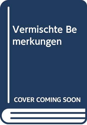 Vermischte Bemerkungen (9780631186908) by Wittgenstein