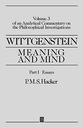 Beispielbild fr Wittgenstein - Meaning and Mind Vol. 3 zum Verkauf von Better World Books