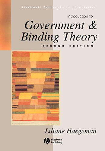 9780631190677: Introduction to Government & Binding Theory 2e: 0001 (Blackwell Textbooks in Linguistics)