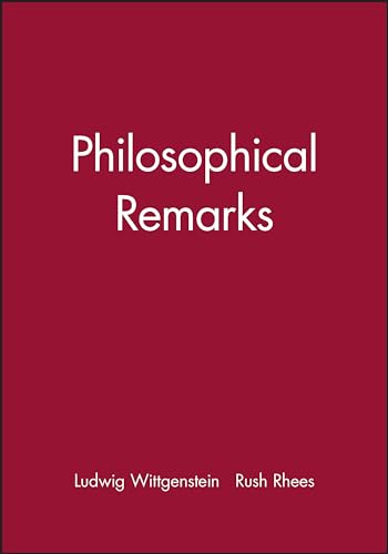 9780631191308: Philosophical Remarks
