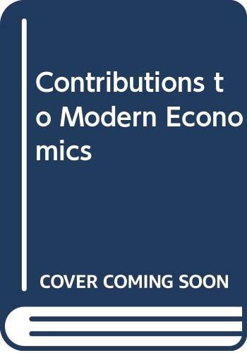 9780631192107: Contribns To Modern Economics