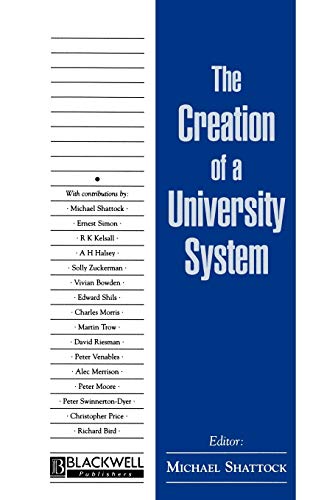 Beispielbild fr The Creation of a University System zum Verkauf von Blackwell's