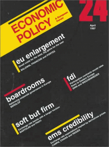 Beispielbild fr Economic Policy: A European Forum: 24 April 1997 zum Verkauf von medimops