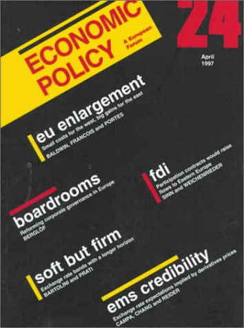 Imagen de archivo de Economic Policy: A European Forum: 24 April 1997 a la venta por medimops