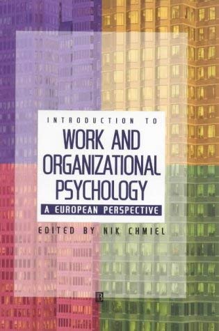 9780631206750: Introduction to Work and Organizational Psychology: A European Perspective