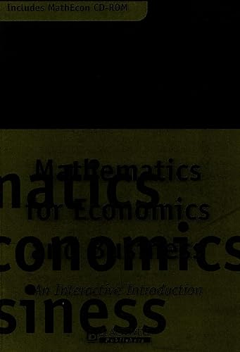 9780631207818: Mathematics for Economics and Business: An Interactive Introduction