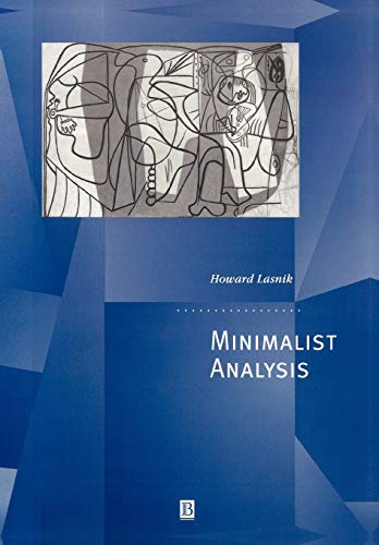 Minimalist Analysis (9780631210948) by Lasnik, Howard