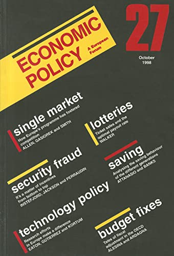 9780631211778: Economic Policy 27: An European Forum