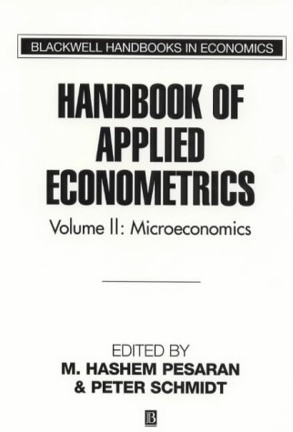 9780631216339: Handbook Of Applied Econometrics. Volume 2, Microeconomics