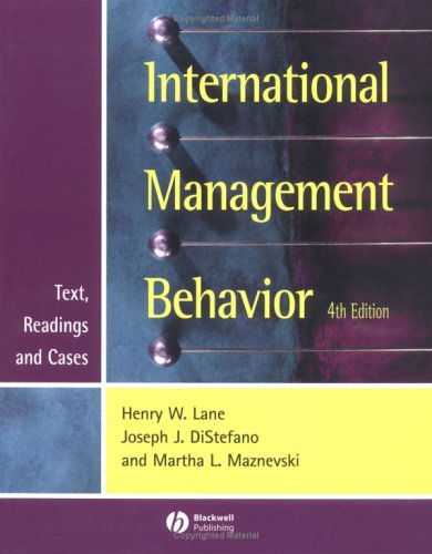 Beispielbild fr International Management Behavior: Text, Readings and Cases zum Verkauf von Ammareal