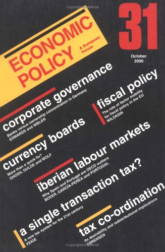 Stock image for Economic Policy. A European Forum 31 for sale by AwesomeBooks