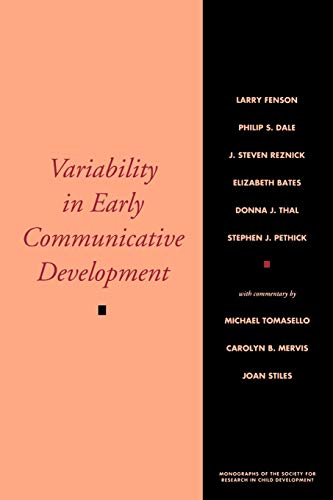 Stock image for Variability In Early Communicative Development (Monographs of the Society for Research in Child Development) for sale by Chiron Media