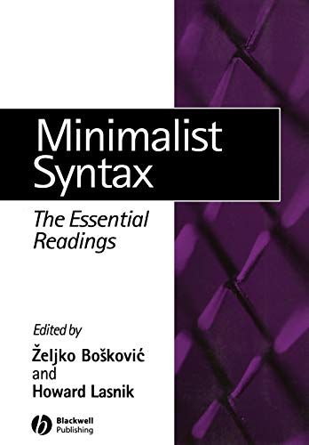 Stock image for Minimalist Syntax: The Essential Readings for sale by Bookworks