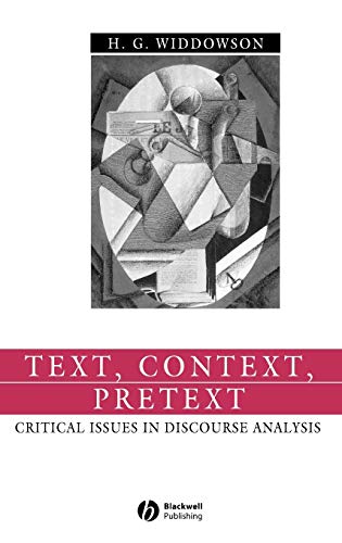9780631234517: Text, Context, Pretext: Critical Issues in Discourse Analysis (Language in Society)