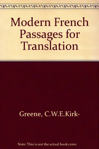 Imagen de archivo de Modern French Passages for Translation a la venta por Hay-on-Wye Booksellers