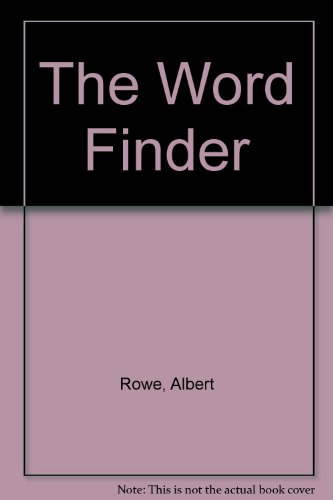 Stock image for The Word Finder for sale by AwesomeBooks
