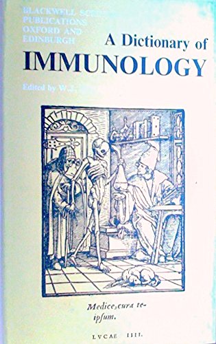 Imagen de archivo de A Dictionary of Immunology. Second (2nd) Edition. a la venta por Eryops Books