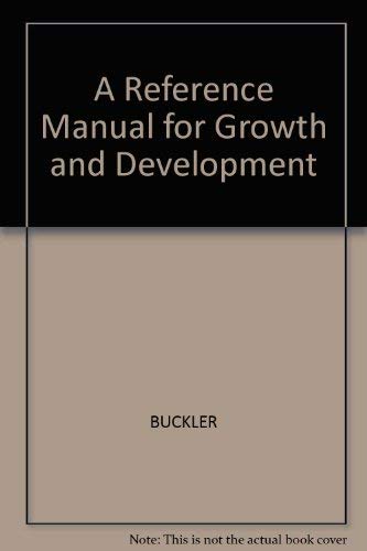 9780632001859: A Reference Manual for Growth and Development