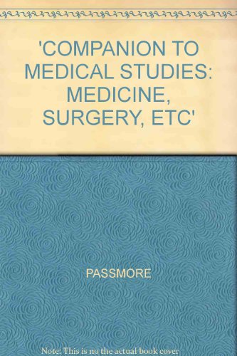 9780632002917: Medicine, Surgery, etc (v.3) (Companion to Medical Studies)