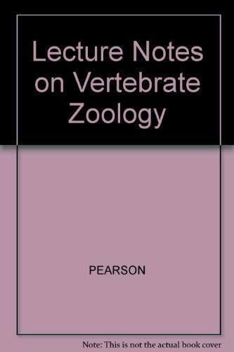 Beispielbild fr Lecture Notes on Vertebrate Zoology zum Verkauf von dsmbooks