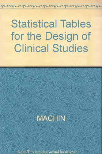 Imagen de archivo de Statistical tables for the design of clinical trials a la venta por Front Cover Books