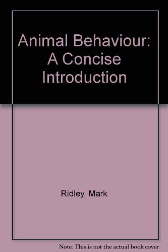 Imagen de archivo de Animal Behaviour: A Concise Introduction a la venta por Books From California