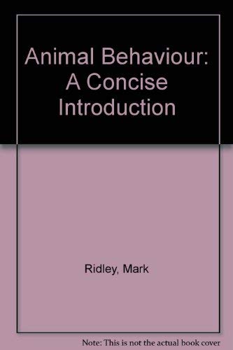 9780632014163: Animal Behaviour: A Concise Introduction