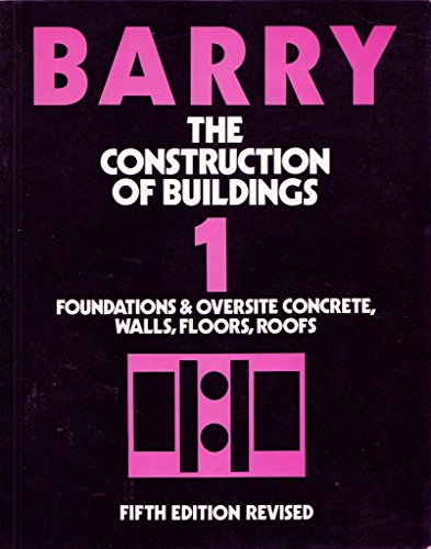 9780632026159: Construct. Buildings V1 (The Construction of Buildings)